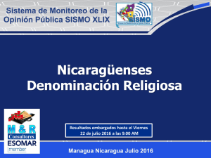 Denominaci&oacute;n religiosa - Asamblea Nacional de Nicaragua