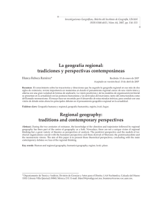 La geografía regional: tradiciones y perspectivas - E-journal