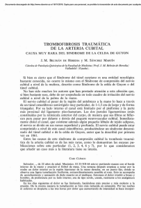 TROMBOFIBROSIS TRAUMÁTICA DE LA ARTERIA CUBITAL