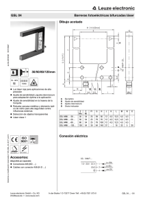 Accesorios: Dibujo acotado Conexión eléctrica GSL 04 Barreras