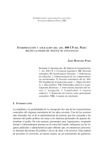 delito llamado de tr&aacute;fico de influencias