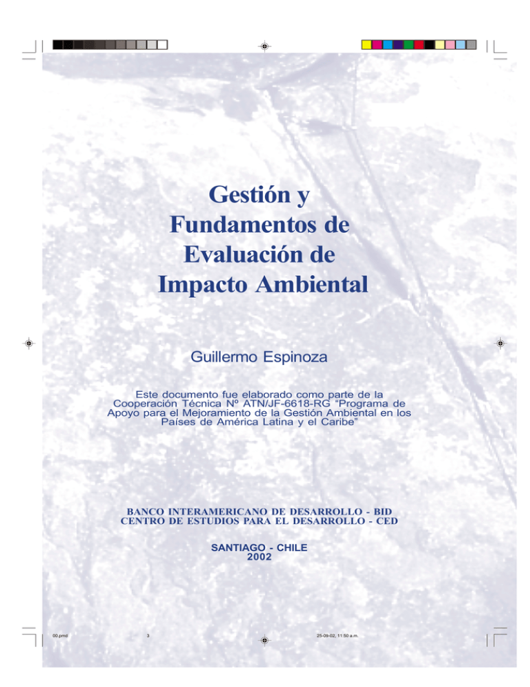 Gestión Y Fundamentos De Evaluación De Impacto Ambiental