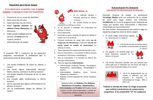 Requisitos para Donar Sangre - Hospital San Pablo de Coquimbo
