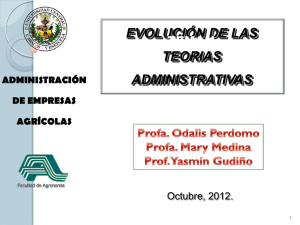 Tema "Evolución de la Teoría Administrativas"