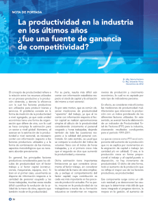 La productividad en la industria en los últimos años