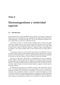 Tema 8: Electromagnetismo y relatividad especial