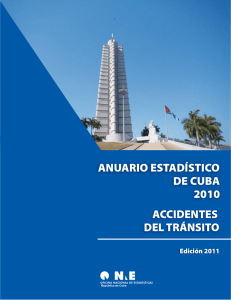 accidentes del tránsito anuario estadístico de cuba 2010