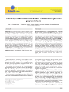 Meta-analysis of the effectiveness of school substance