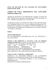 código de ética profesional del contador público peruano