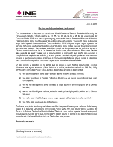 Declaración bajo protesta de decir verdad Protesto lo necesario