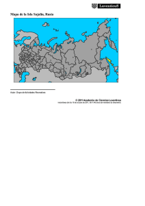 Mapa de la Isla Sajalin, Rusia