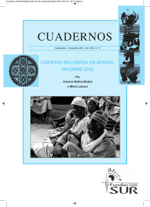 LIBERTAD RELIGIOSA EN áFRICA. INFORmE 2010