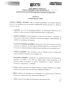 Reglamento Operativo del FONDO