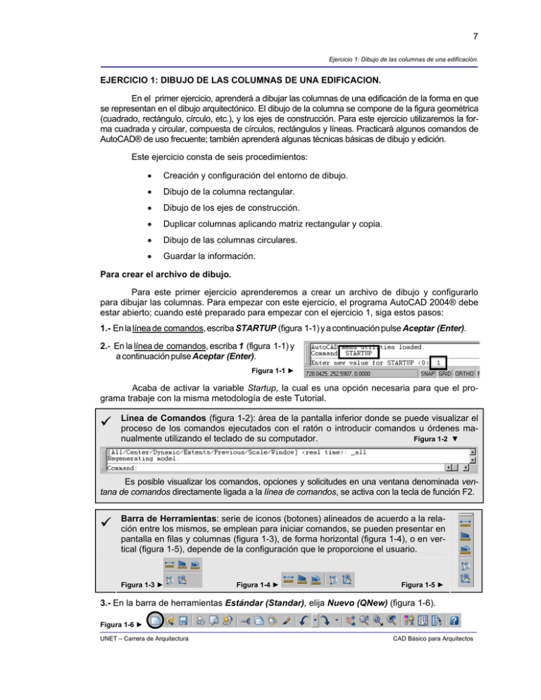 7 EJERCICIO 1 DIBUJO DE LAS COLUMNAS DE UNA