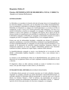 Bioquímica Médica II Práctica: DETERMINACIÓN DE BILIRRUBINA