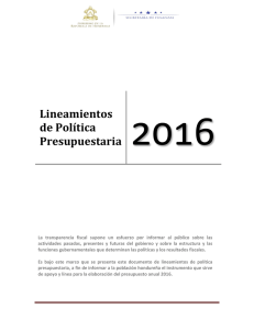Lineamientos de Política Presupuestaria 2016