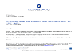HMPC monographs - European Medicines Agency