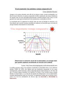 El sol ecuatorial: Una autntica ventaja comparativa (I)