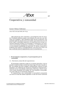 «Cooperativa» y «Comunidad» - Arbor