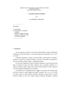 Los nombres de pila y la botánica por Luis MOISSET de ESPANES