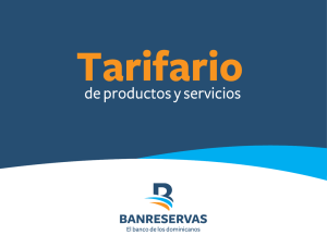 Tarifario de productos y servicios