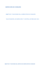 Objetivos y funciones de la Inspección de Consumo y Plan