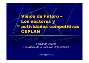 Visión de Futuro – Los sectores y actividades competitivas CEPLAN