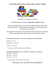 Lewisville Elementary Meet the Teacher Night