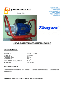 UNIDAD MOTRIZ ELECTRICA MOTOR TAURUS