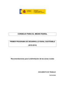 Criterios delimitación zonas rurales Consejo marzo 2009