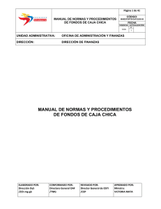 manual de normas y procedimientos de fondos de caja chica