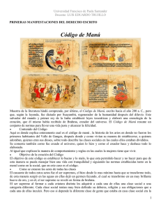 Código de Manú - Derecho - Universidad Francisco de Paula