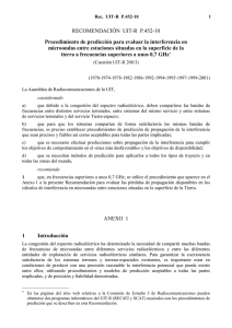 RECOMENDACIÓN UIT-R P.452-10 - Procedimiento de