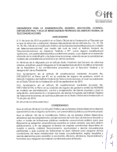 lineamientos para la administración. registro, afectación, control