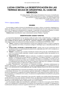 lucha contra la desertificación en las tierras secas de argentina