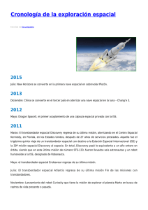 Cronología de la exploración espacial
