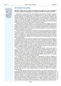 DECRETO 23/2016, de 9 de febrero, del Gobierno de Aragón, por el