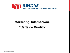 Marketing Internacional “Carta de Crédito”