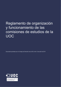 Reglamento de organización y funcionamiento de las comisiones