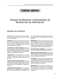 Capítulo séptimo Glosario de Términos e Instrumentos de