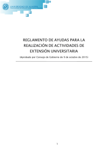 reglamento de ayudas para la realización de actividades de