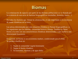 Biomas y recursos de la biosfera