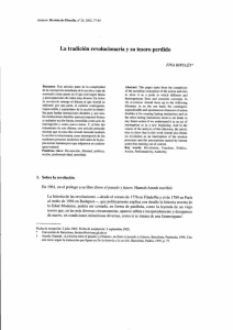 La tradición revolucionaria y su tesoro perdido