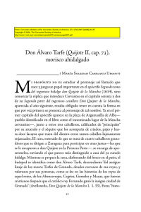 Don Álvaro Tarfe (Quijote II, cap. 73), morisco ahidalgado - H-Net