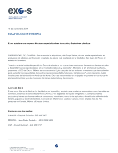 Press Release Mexico Acqusistion 2014-09-18 - Exo-S