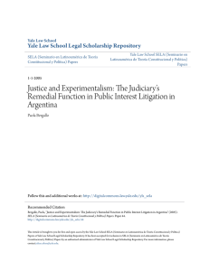 Justice and Experimentalism - Yale Law School Legal Scholarship