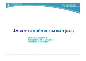 ÁMBITO: GESTIÓN DE CALIDAD (CAL)