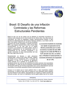 Brasil: El Desafío de una Inflación Controlada y las Reformas