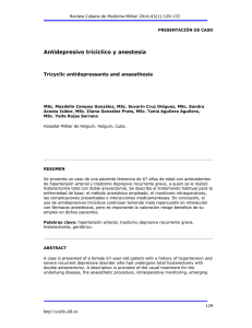 Antidepresivo tricíclico y anestesia