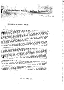 La declaración de Oaxtepec se emite, con el espiri tu de mantener